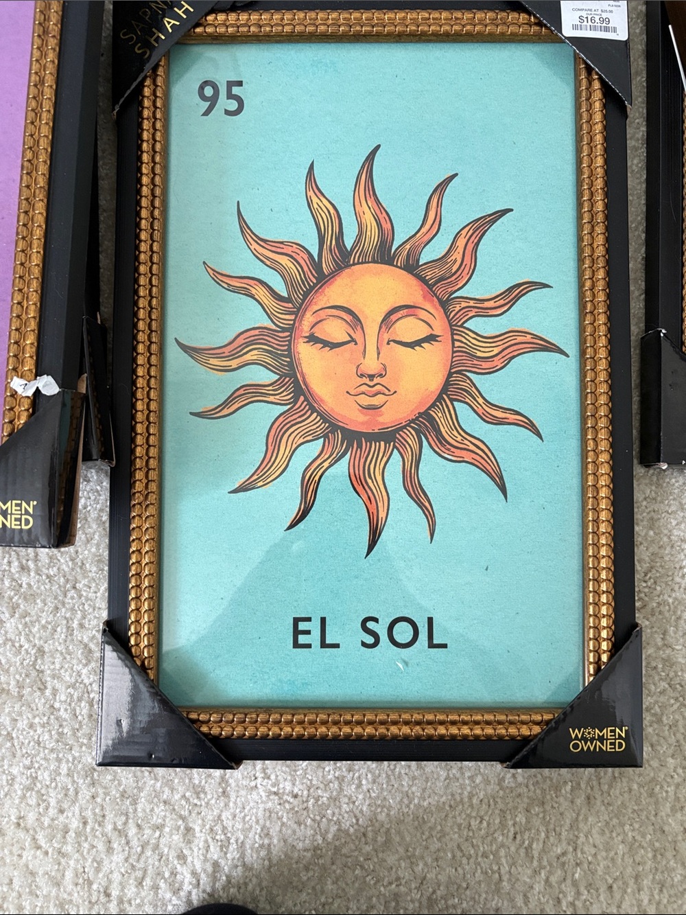 Sapna shah El Sol Sun Wall Art Print brand new